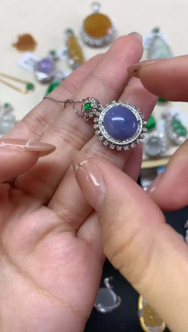 【闪购商品】翡翠套链18K金镶嵌套链S101|6800