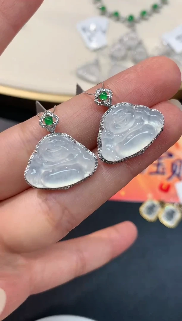 【闪购商品】翡翠吊坠(不含链)18K金镶嵌佛公A239|多样性发一件2980