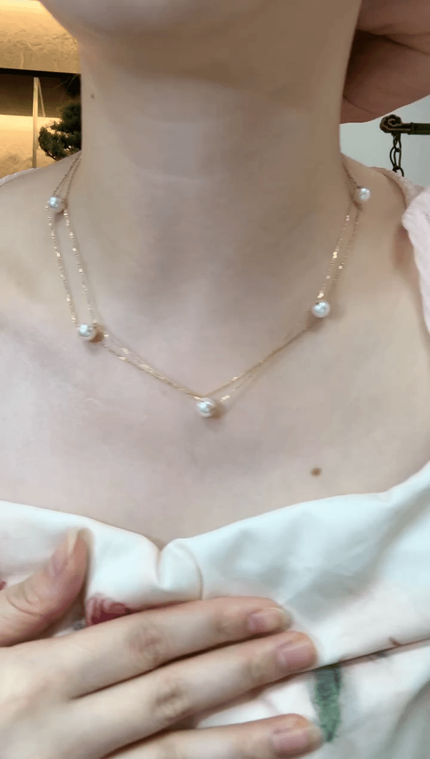 【闪购商品】海水珍珠项链18K金镶嵌D356|1580