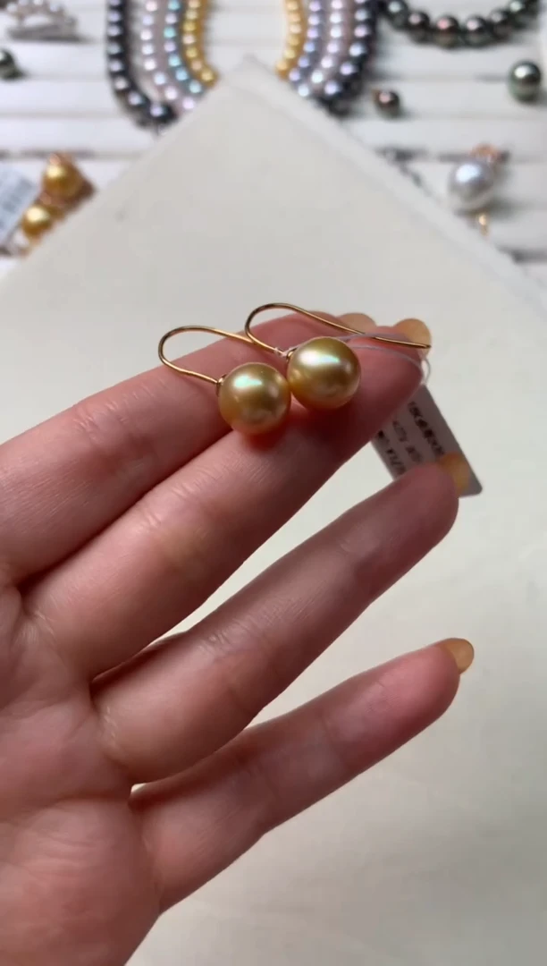【闪购商品】海水珍珠耳饰18K金镶嵌R8|2380