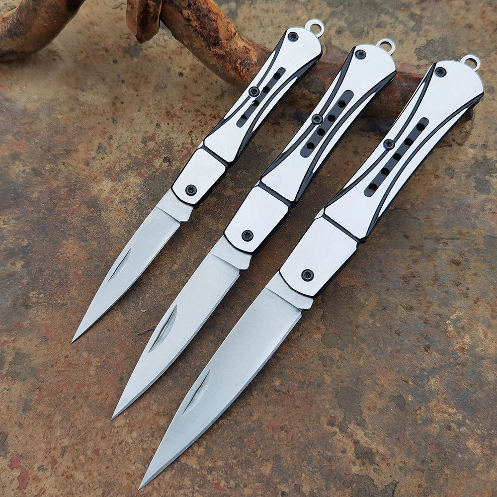 不锈钢迷你小刀锋利随身折叠刀开刃拆快递开箱便携钥匙扣小水果刀