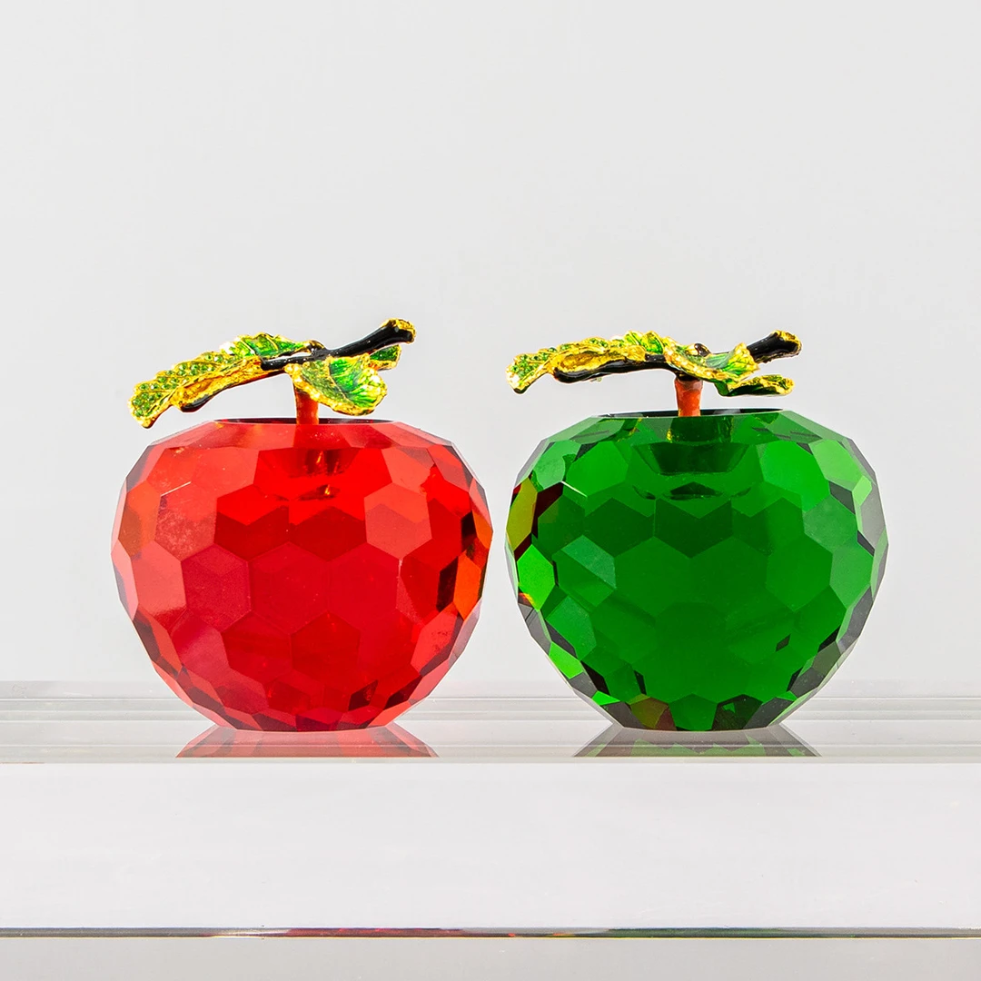 DOOLANS/朵兰舍简约轻奢珐琅彩水晶苹果摆件
