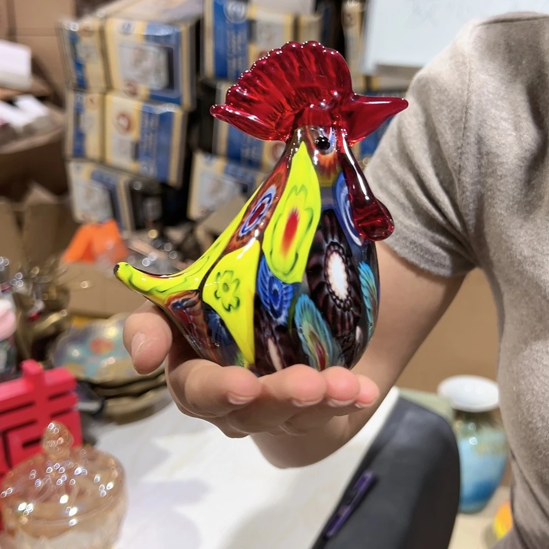 【闪购商品】琉璃公鸡摆件花