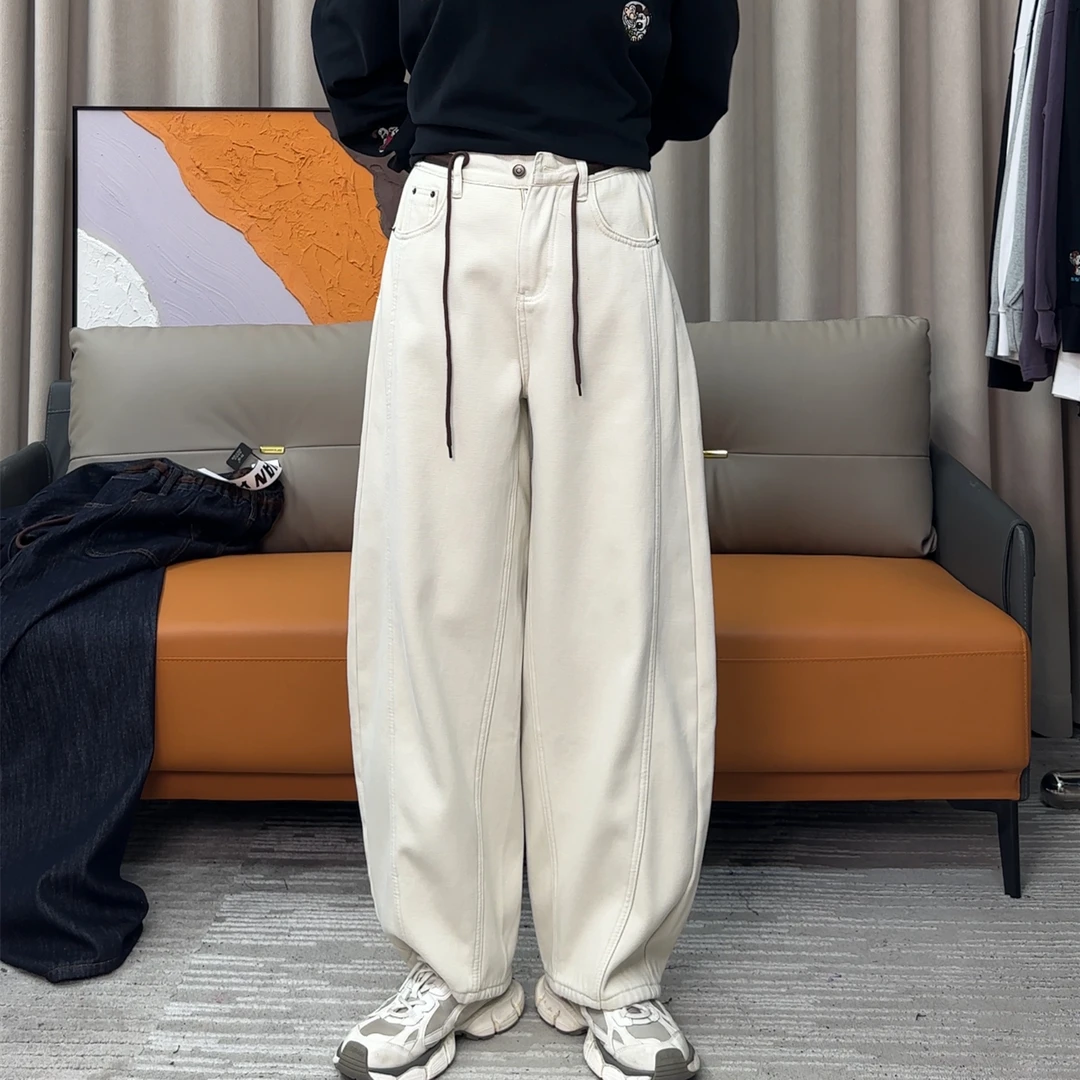 梓庭丹丹新款高品质加绒百搭牛仔长裤