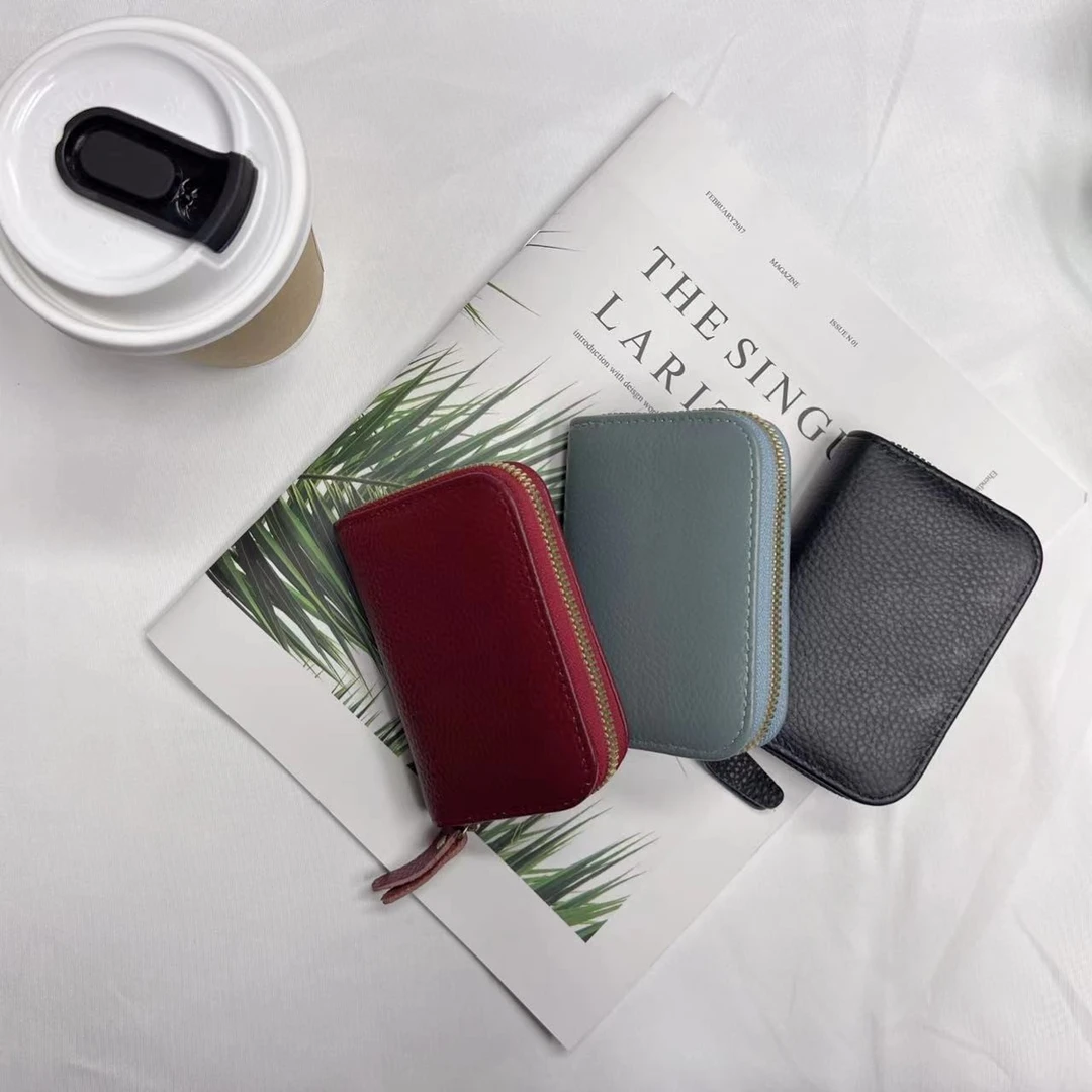 时尚实用多卡位真皮卡包简约小卡包纯色经典卡片包证件008