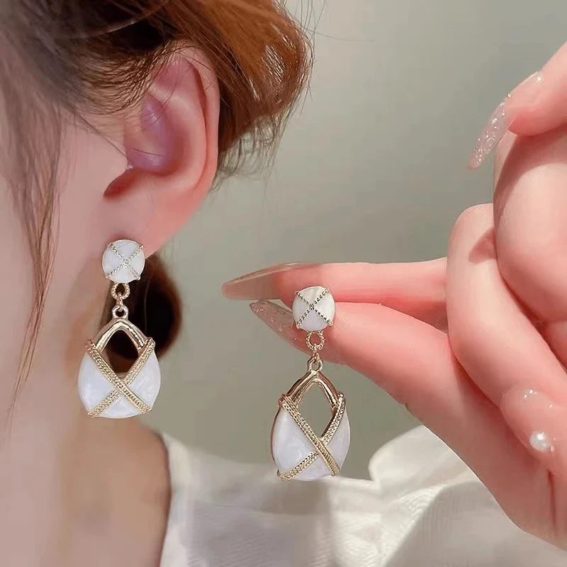 铜合金耳饰 【名媛爱】法式气质时尚百搭精致优雅设计感-824