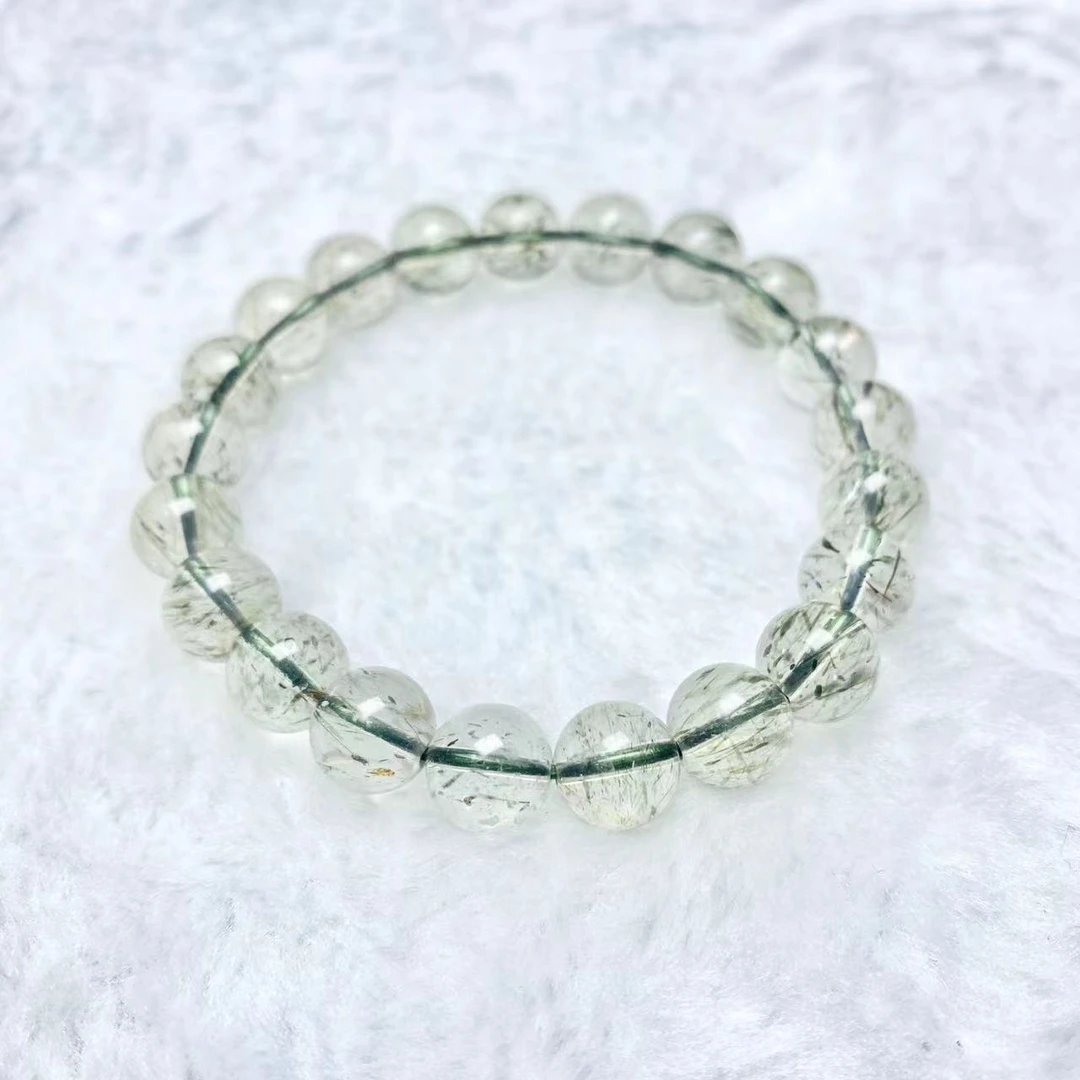 QK021高品净体绿发晶手串9+（多样性发1）