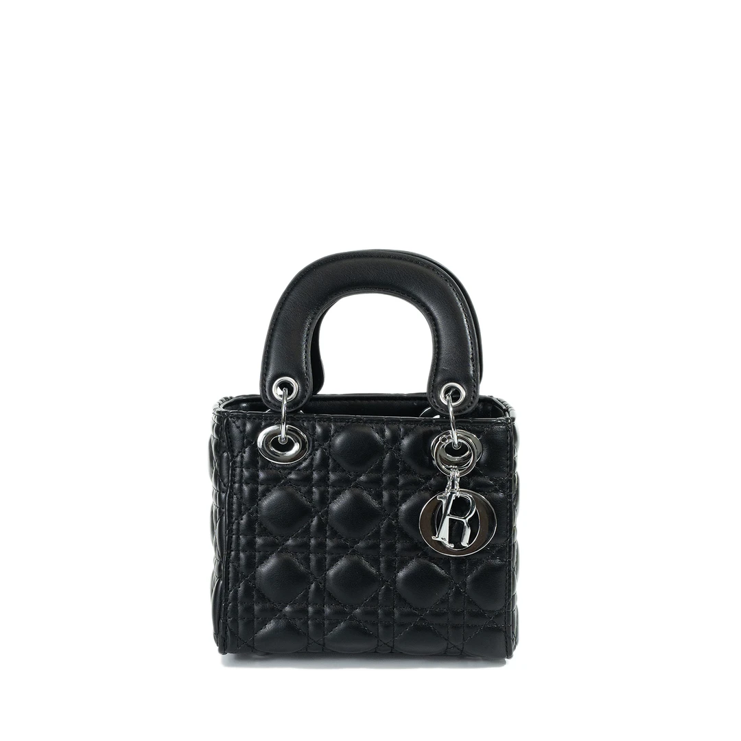 【奥莱专供】2023爆款气质百搭经典黑色菱格单肩斜跨手提包女KF2010