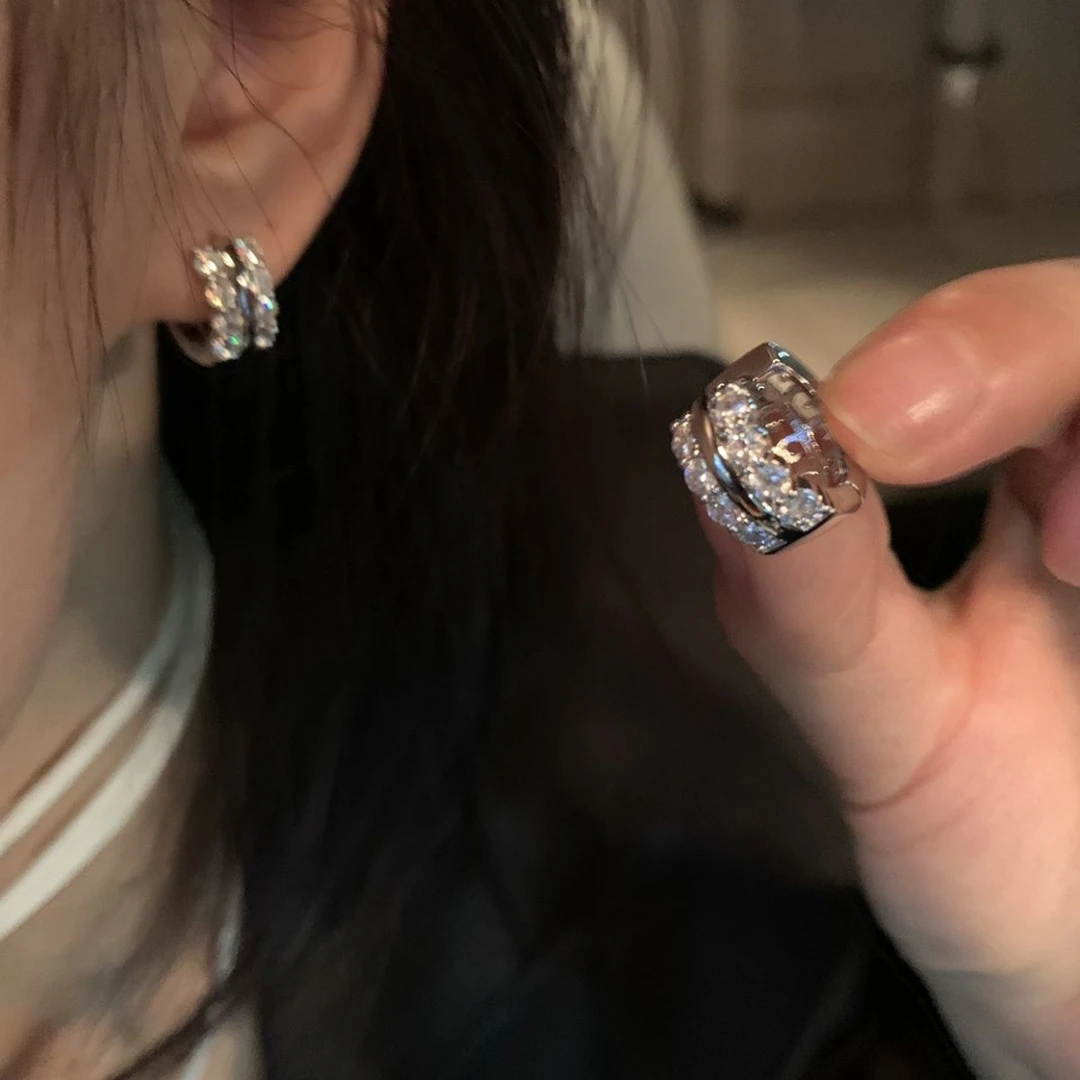 圈圈~耳环小众设计感高级冷性风耳钉女2023新款洋气耳饰女高级感