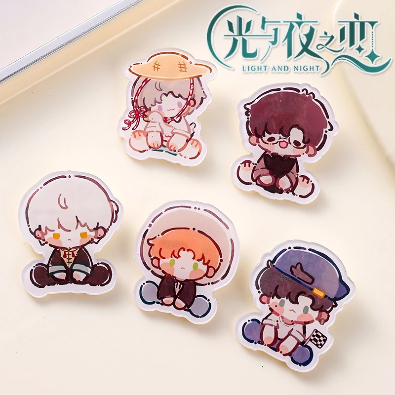 光与夜之恋周边胸针萧逸齐司礼查理苏夏鸣星陆沉挂件书包挂饰