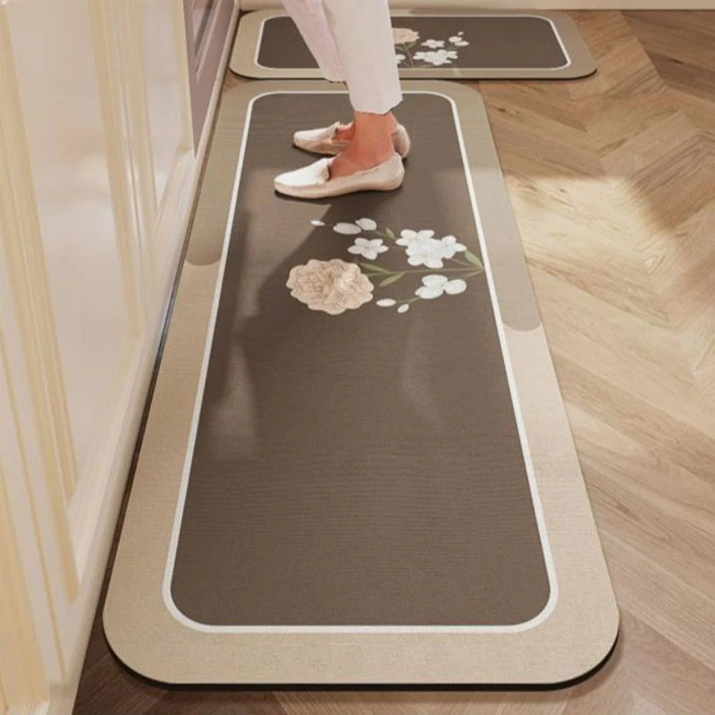 吸水地垫卫生间厨房吸水吸油软硅藻泥垫吸尘家用防水防油防滑脚垫