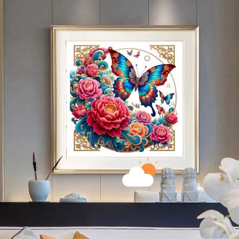 蝶舞（幻彩线）十字绣2024新款客厅玄关大格