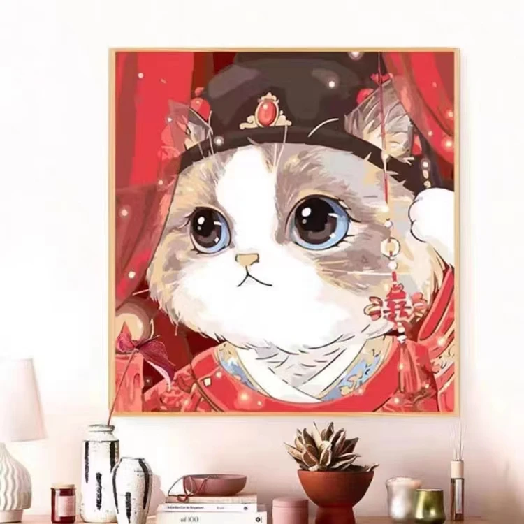 十字绣结婚猫咪男2023新款线绣大格满绣客厅卡通可爱动物简约现代