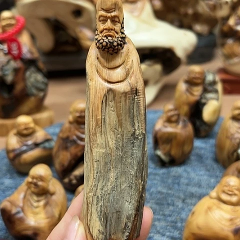 木太行崖柏手把摆件