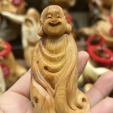 木太行崖柏手把摆件
