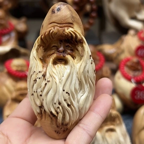 柏木太行崖柏手把摆件