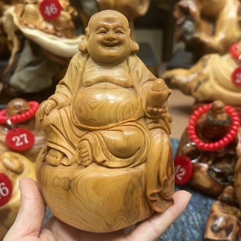 木太行崖柏手把摆件