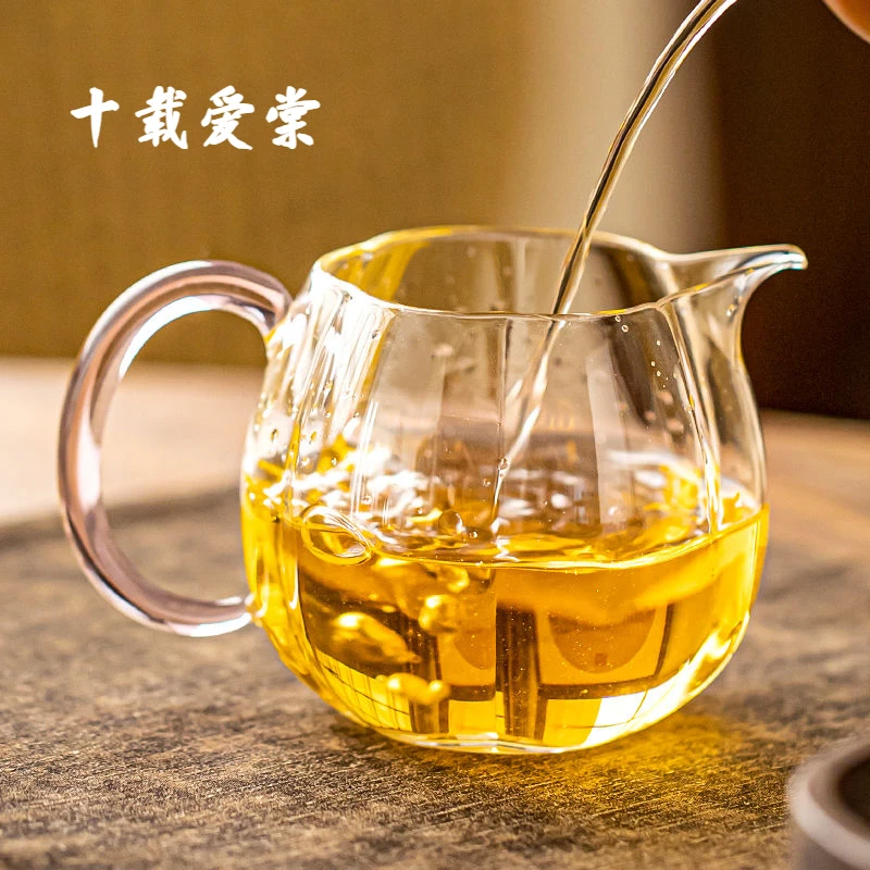 十载爱棠玻璃杯耐高温加厚玻璃公道杯手工中式透明日常茶海分茶器