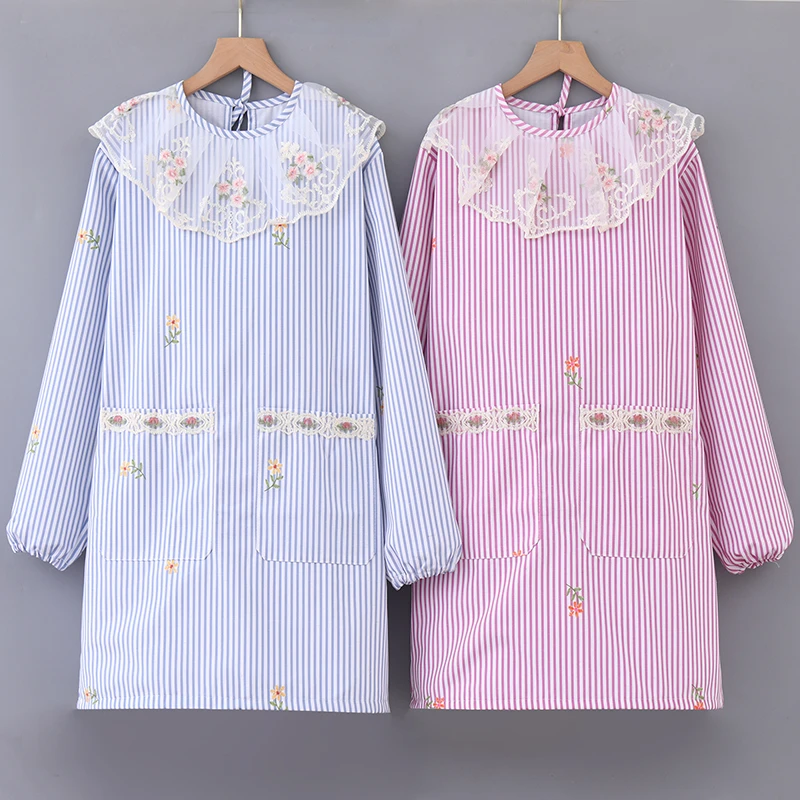 罩衣厨房可爱蕾丝韩版时尚可爱家用田园成人做饭漂亮餐厅美甲奶茶