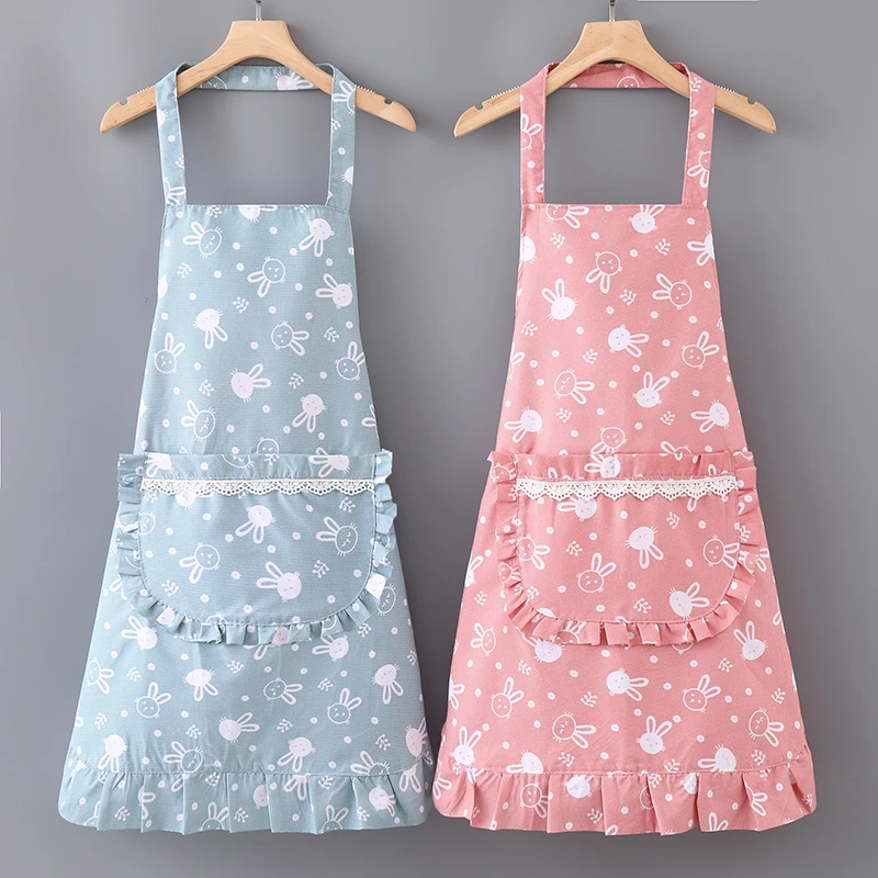 新款围裙上班时尚做饭洋气厨房家用工作服可爱防水防油餐厅爆款