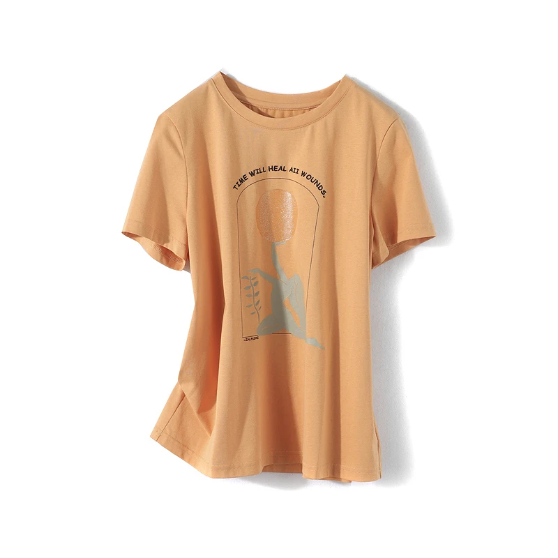 24454【MU系列】宽松字母圆领印花T恤22226521T3