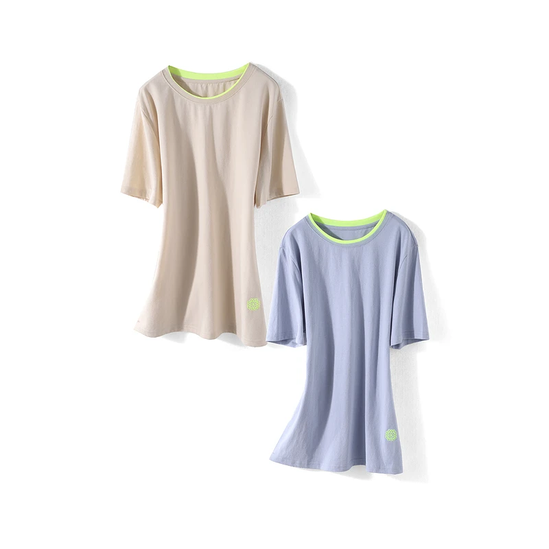 31580【然D】拼色短袖T恤RAX15532