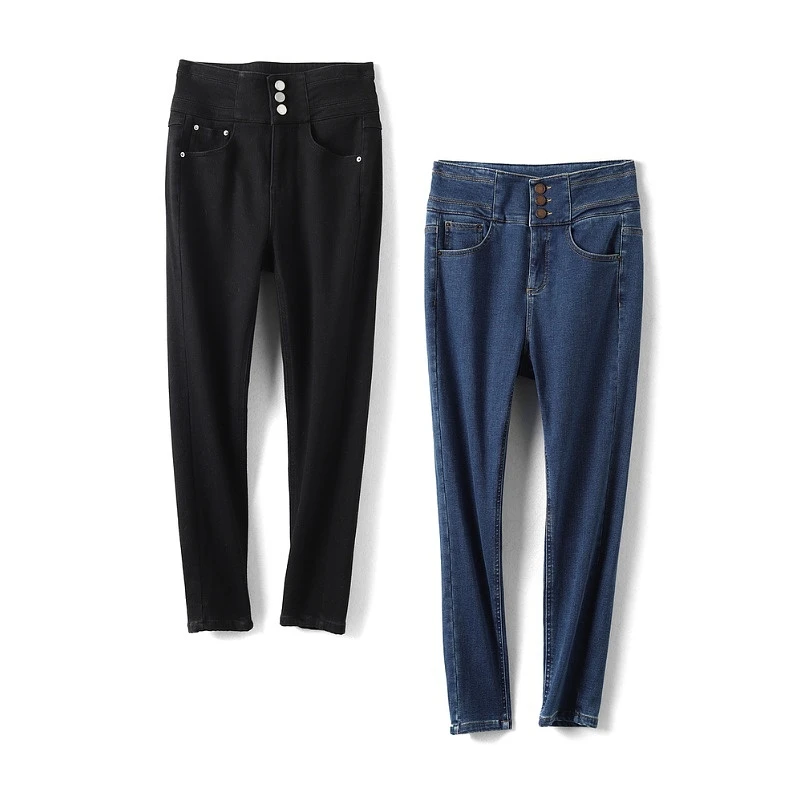 29084【木系列】显瘦修身磨毛牛仔裤21425009K6