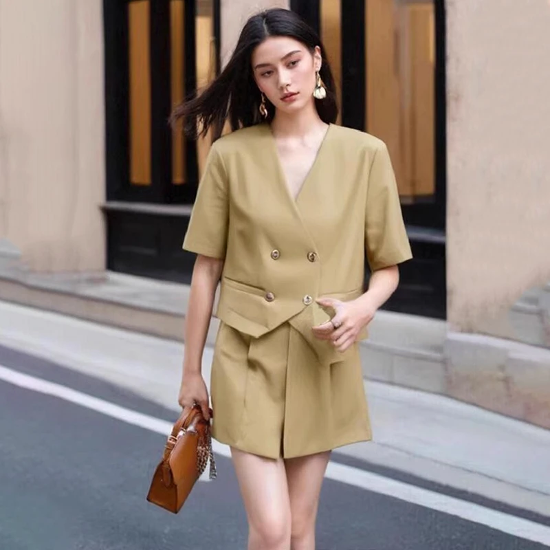 36663【东系列】套装外套短裤DH24102