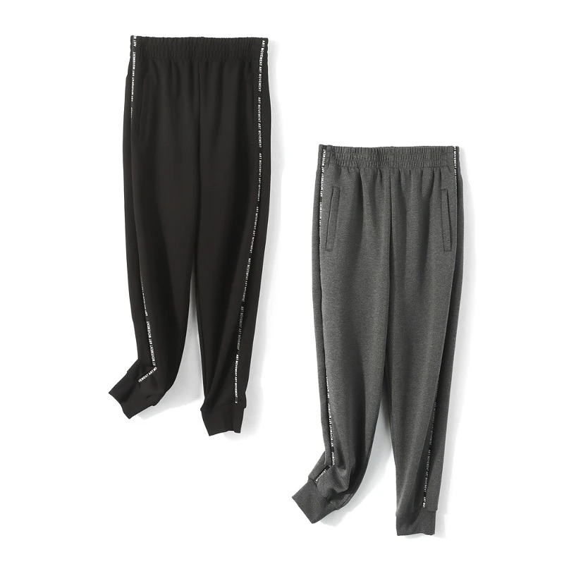 25672【米系列】松紧束脚卫裤休闲字母231MZKZ039