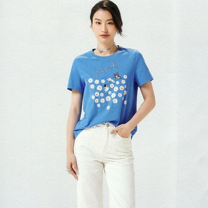 36056【S系列】气质印花宽松T恤33D04040