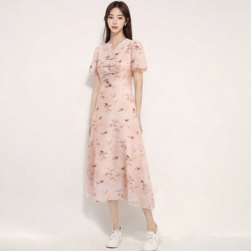 36747【荷系列】碎花连衣裙HTYS98017