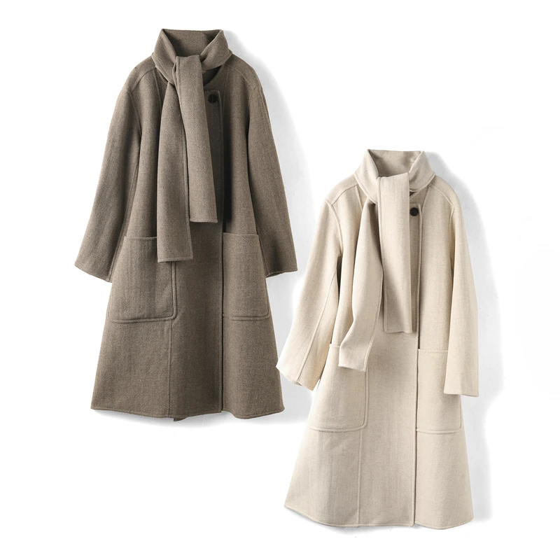 29593【碧K系列】双面呢毛呢大衣短款外套HDA267