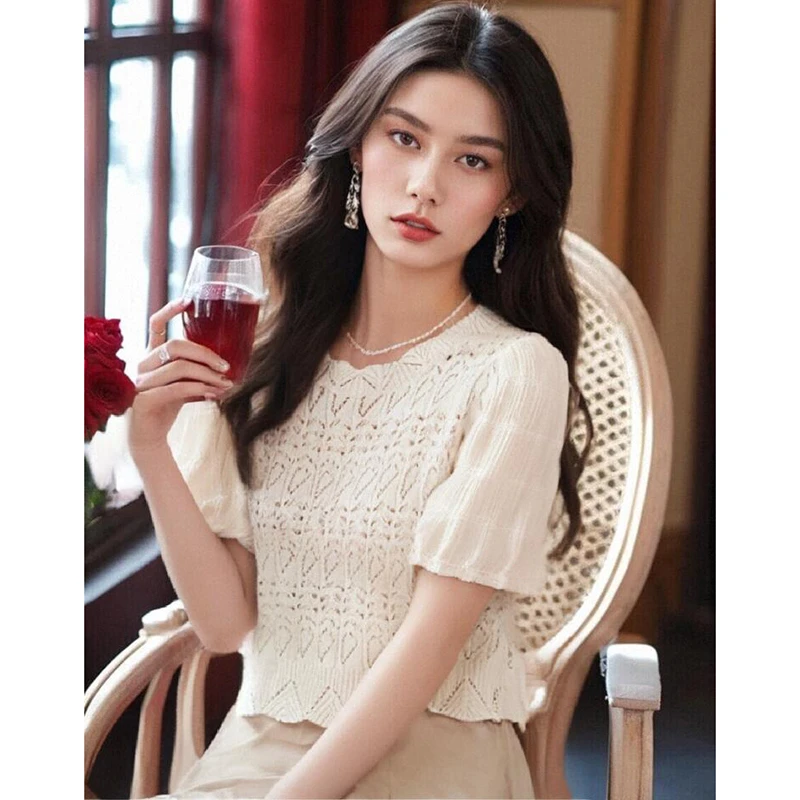 36514【X系列】镂空休闲针织衫XY23671