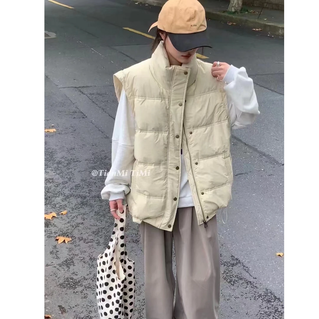 【ZZ/782】秋冬新款宽松韩版休闲百搭叠穿棉绒马甲背心外套