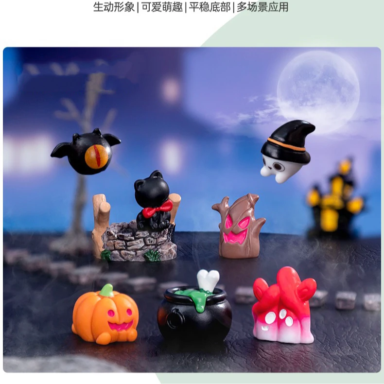 【万圣节幽灵小萌仔】潮玩盲盒盲袋手工DIY微缩摆件解压创意玩具
