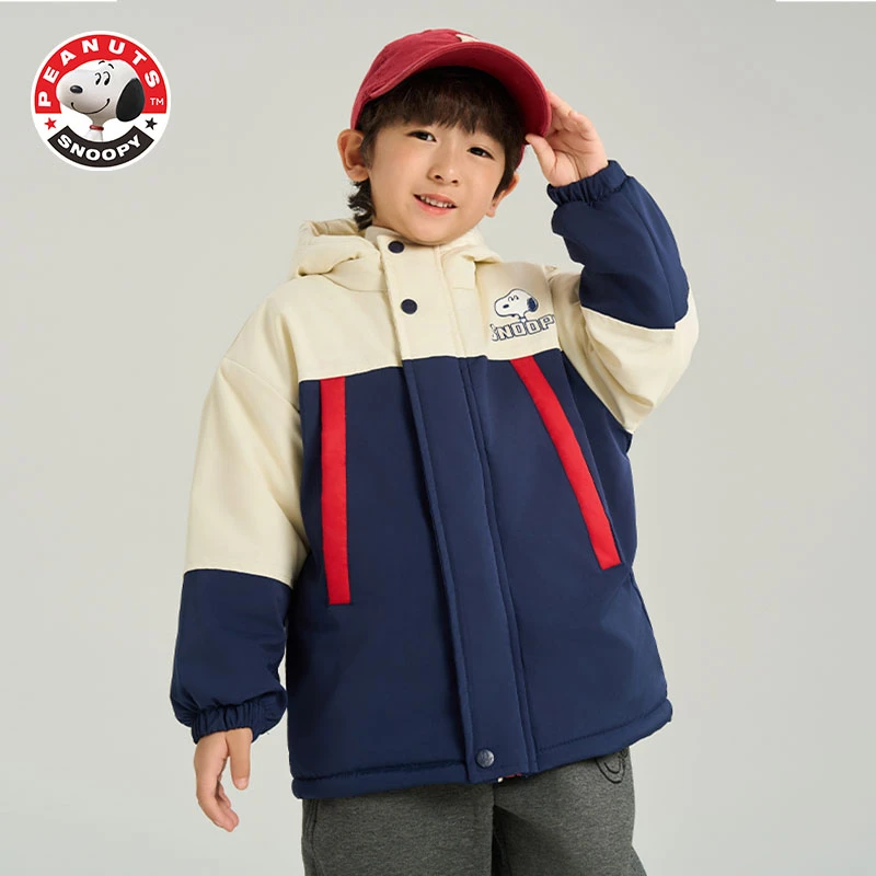 【童装精选】史努比新款加绒派克服外套XBE5052