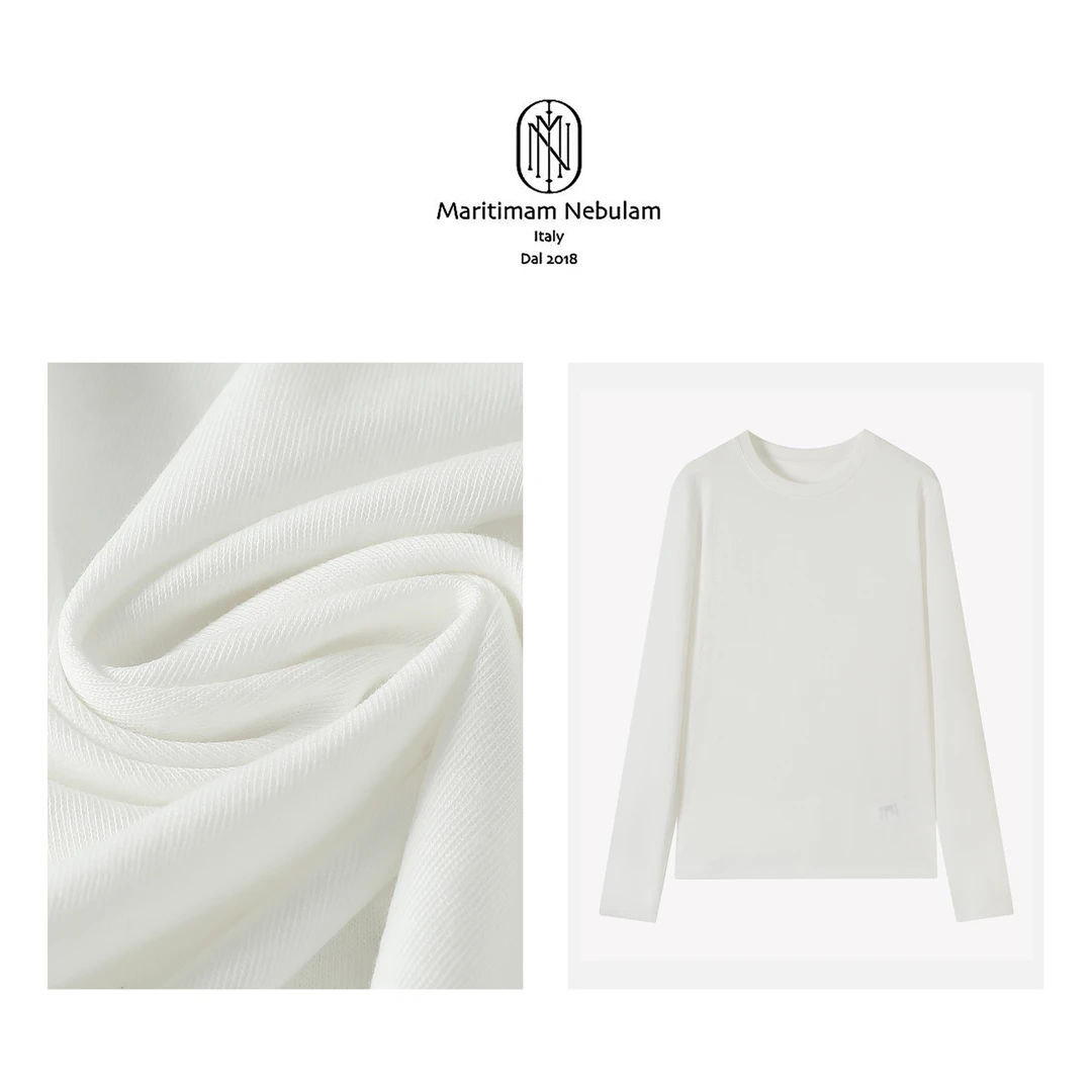 【亏】Maritimam Nebulam 【心之所向】时尚设计感刺绣圆领T恤 SZ446