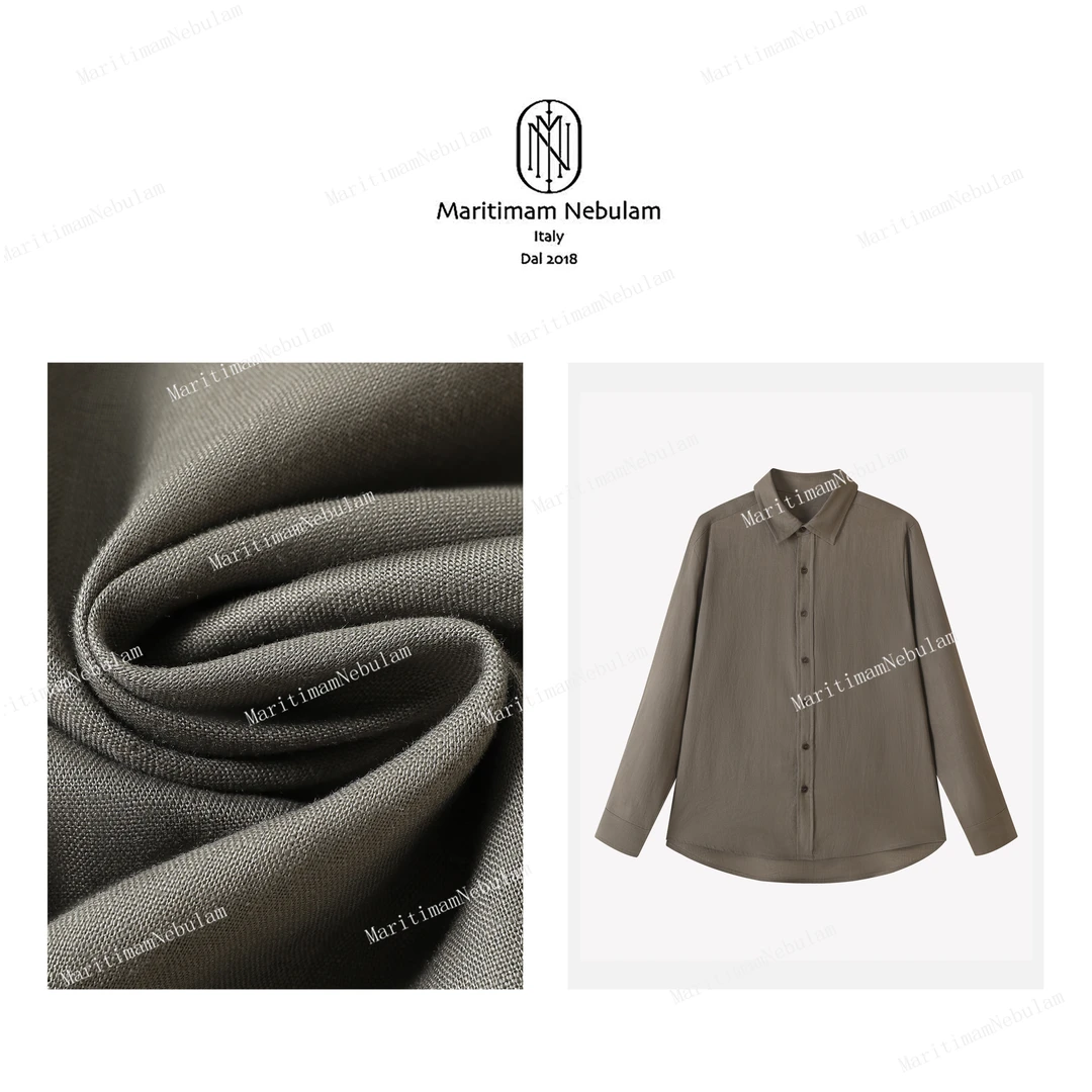【亏】Maritimam Nebulam 【翠岚轻风】纯麻长袖透气衬衣 SZ686