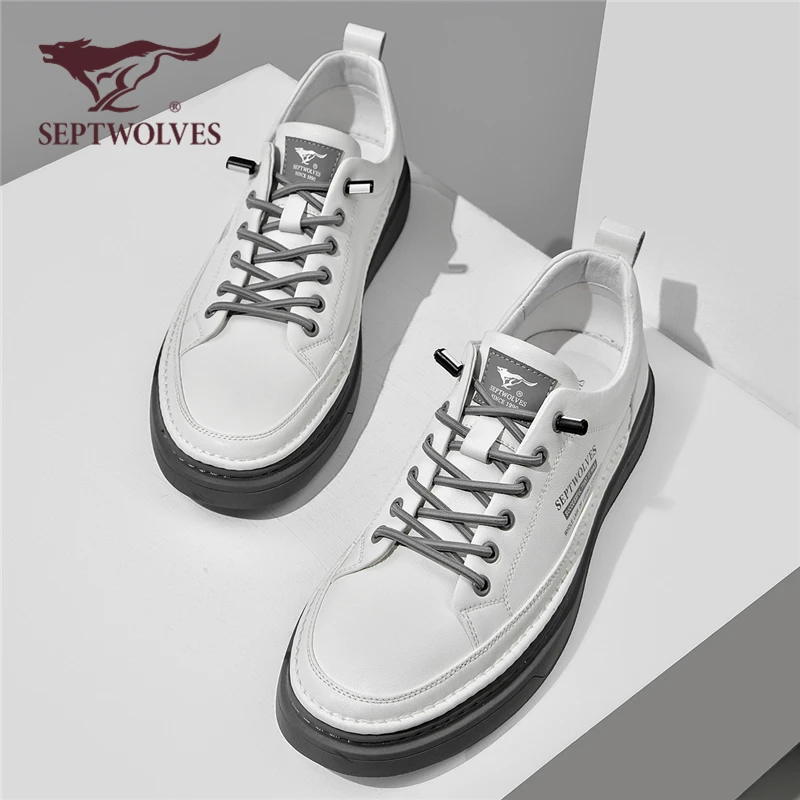 七匹狼男鞋春季百搭休闲板鞋男士一脚蹬开车鞋飞行员休闲鞋潮8674