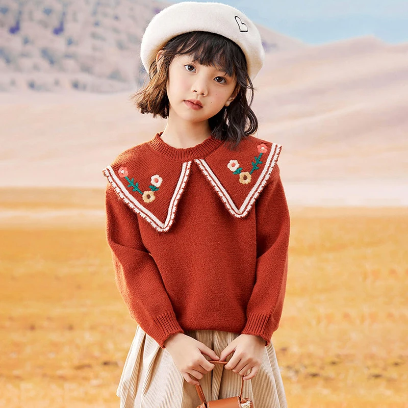 女童毛衣针织打底衫秋冬新款加绒加厚冬季小女孩韩版宝宝上衣儿童