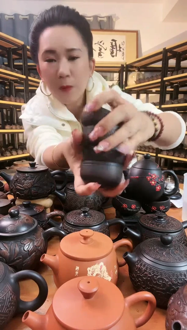 【闪购商品】陶瓷壶跳叨 品茗杯 拍1发4
