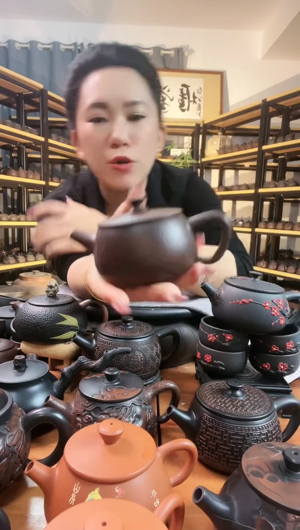 【闪购商品】陶瓷壶球孔120cc 菩提纹 大口汉瓦