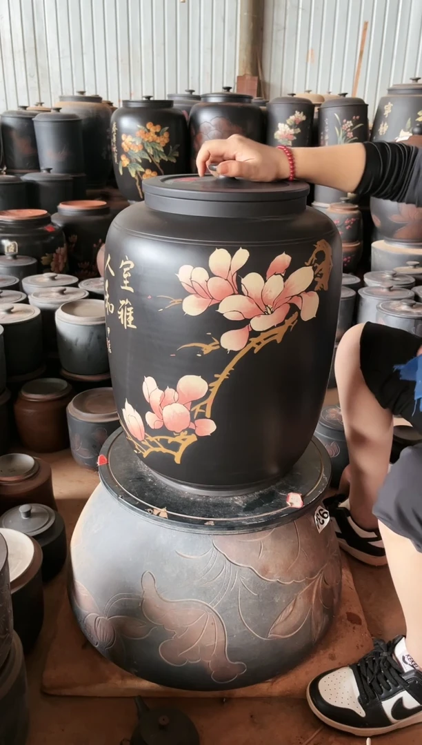 【闪购商品】壶完品茶缸 彩填 高50cm  463