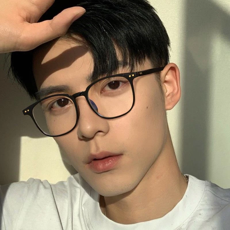 黑框眼睛防辐射抗蓝光近视眼镜男大脸无度数护眼装饰潮流平光镜女