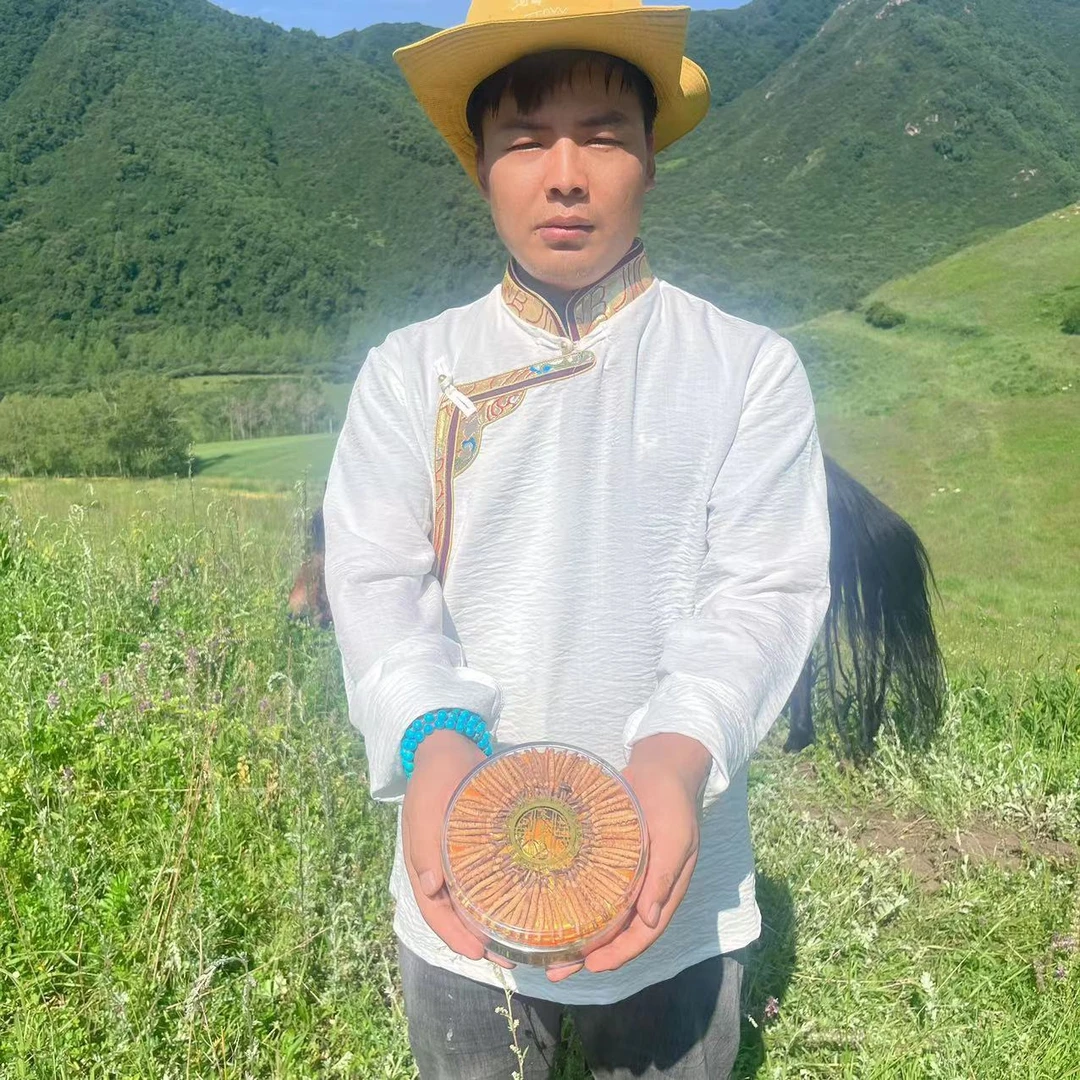 A（头期新货）100根中大草藏区直发虫草2024年新货冬虫夏草干货礼盒