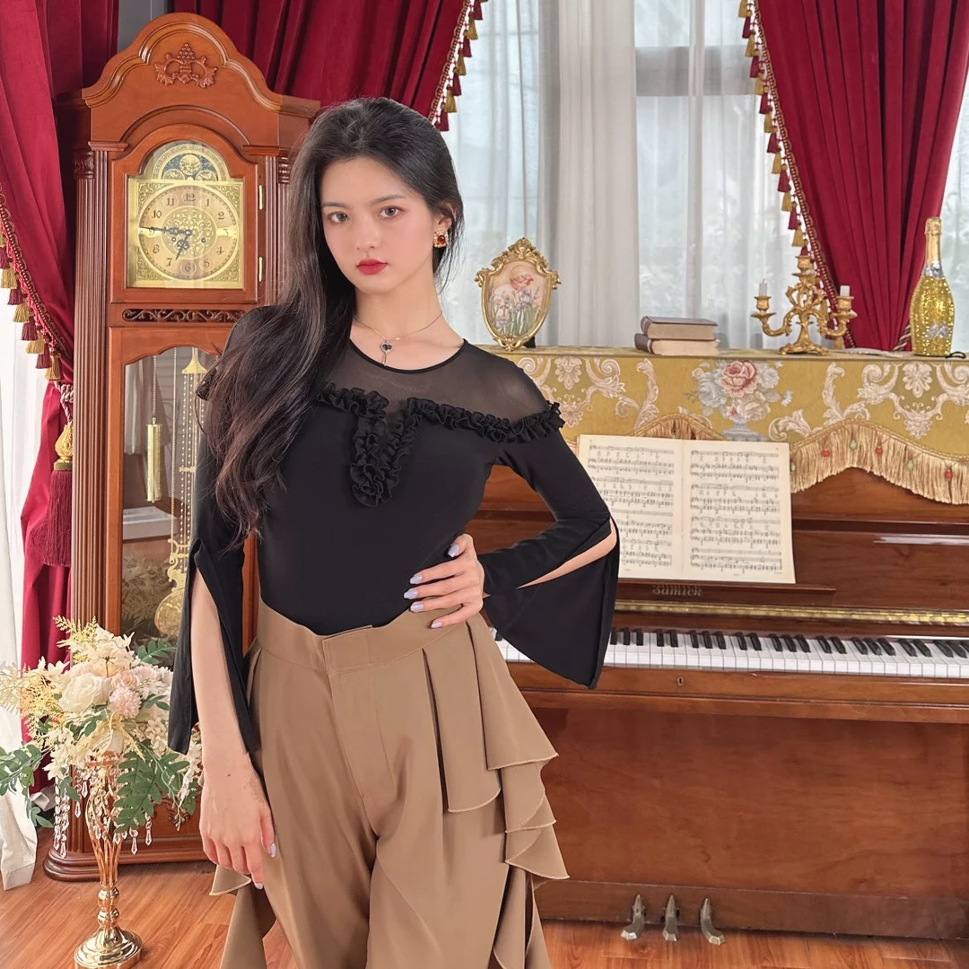 T&M Dancewear ｜春日赴约｜优雅气质摩登舞上衣