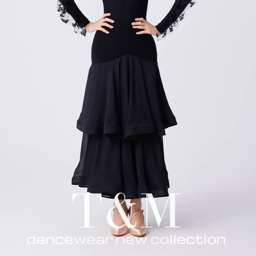T&M Dancewear ｜轻歌曼舞半身裙｜优雅气质摩登舞半身裙