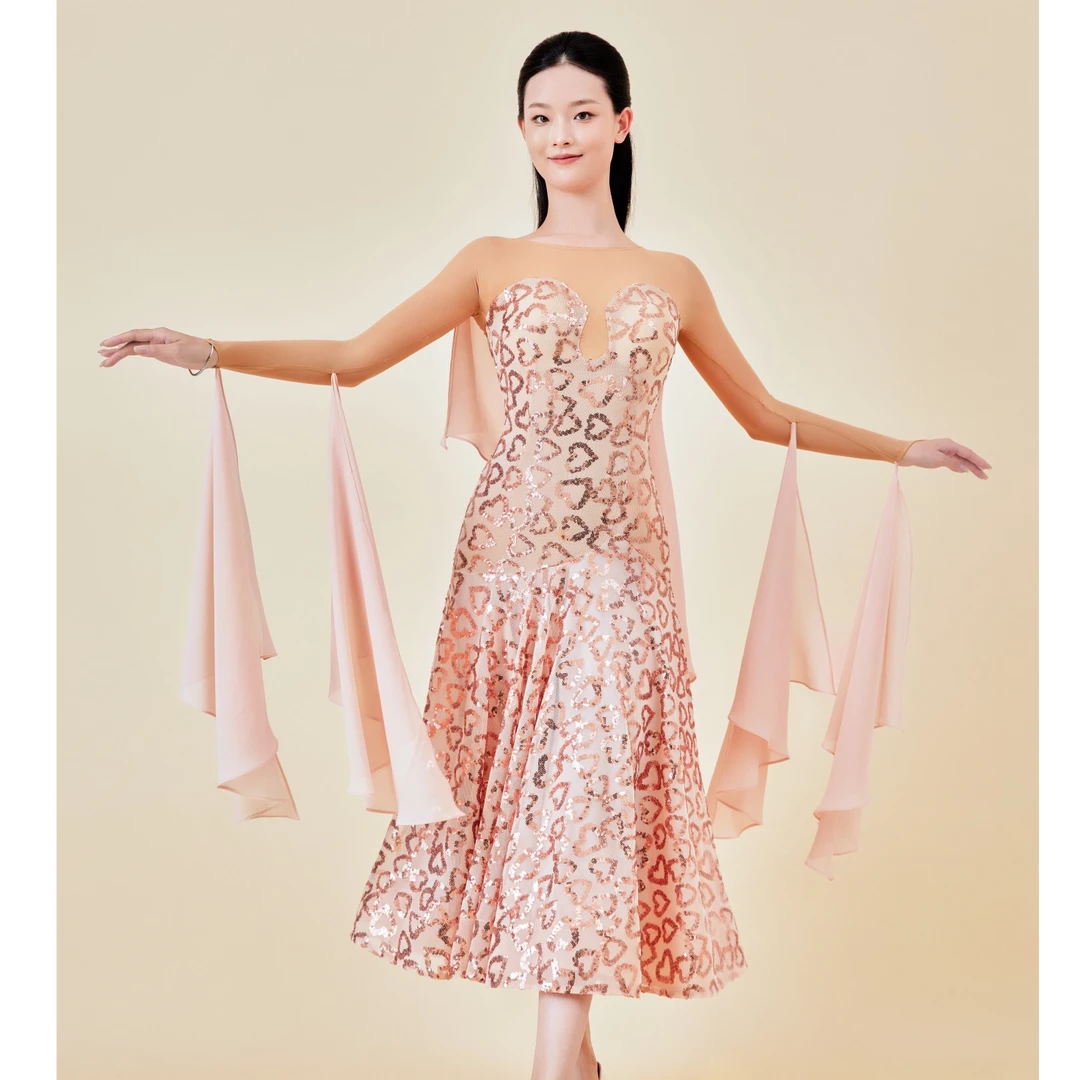 T&M Dancewear ｜维秘天使｜优雅气质摩登舞连衣裙