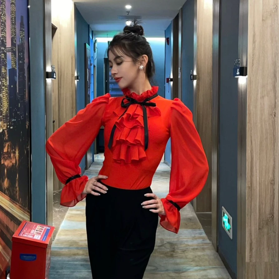 T&M Dancewear ｜慕斯千金｜优雅气质摩登舞上衣