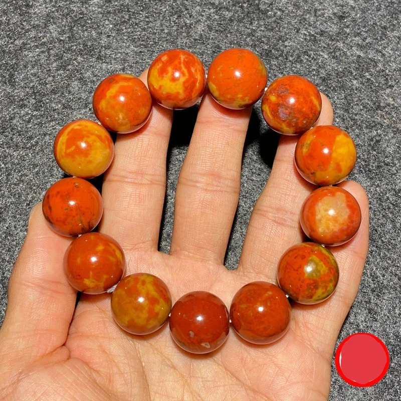 天然玉石玛瑙男女百搭时尚手串尺寸14mm（产品多样性，随机发一）